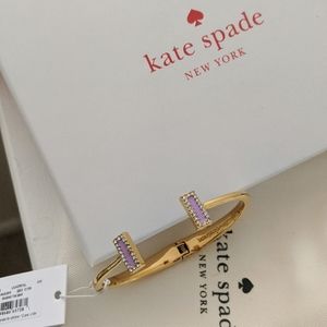 NIB Kate Spade lilac petal hinge bangle